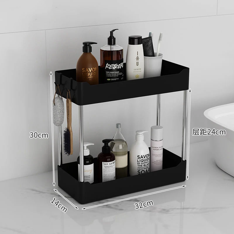  Organizadores y almacenamiento para debajo del fregadero,  paquete de 2 estantes extraíbles de gran capacidad para debajo del  fregadero con cajón deslizante para cocina y baño, color gris plateado :  Hogar