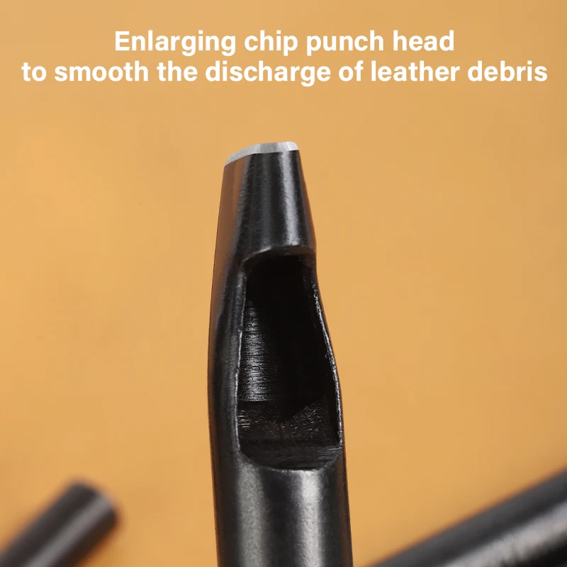 3-7 Pcs Oblong Punch Tools Set Leather Belt Hole Puncher Oval Hole Watch Band Flat Punches