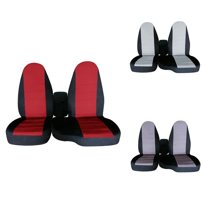 2PCS For Ford Ranger 60/40 High Back Seat Cover Front Car Seat Cover Cushion No Armrest Cover 1998 -2003