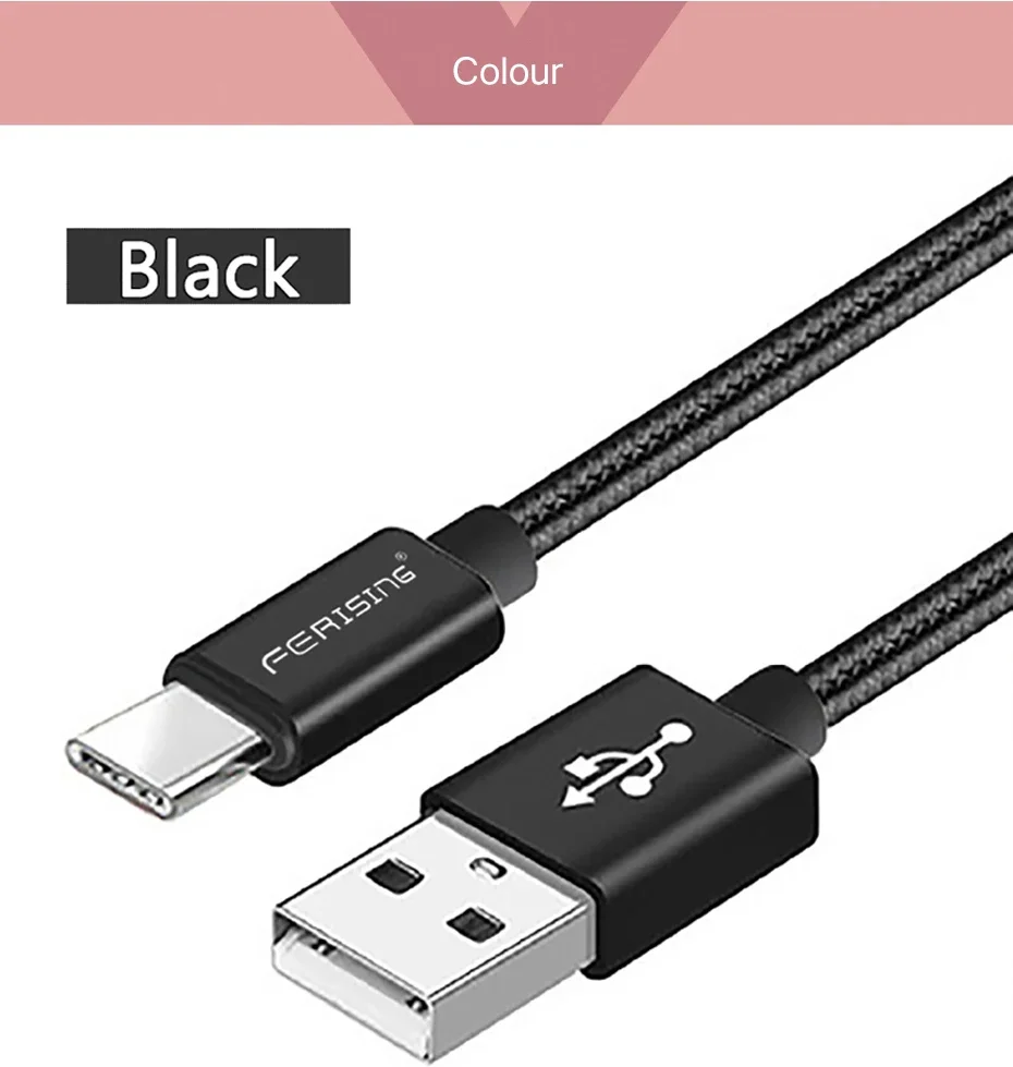 FERISING 2.4A USB C Cable For iPhone 16 15 14 13 12 Pro Xs Max X 8 ipad Fast Charging Type-C Charger Phone Data Cable Wire Cord