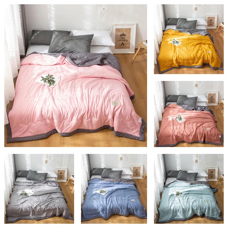 Ball Solid Color Summer Air-condition Cool Throw Blanket for Couch Bed Single Double Student Dormitory Quilt summer quilt,summer quilt set