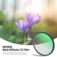 NEEWER Black Diffusion 1/2 Filter Mist Dreamy Cinematic Filter Ultra Slim Water Repellent Scratch Resistant HD Optical Glass 2