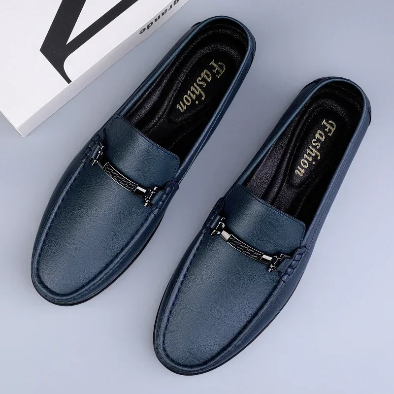 

Fashion Mens Genuine Leather Shoes Casual Business Men Shoes Loafers Handmade Driving Flats Shoes for Men