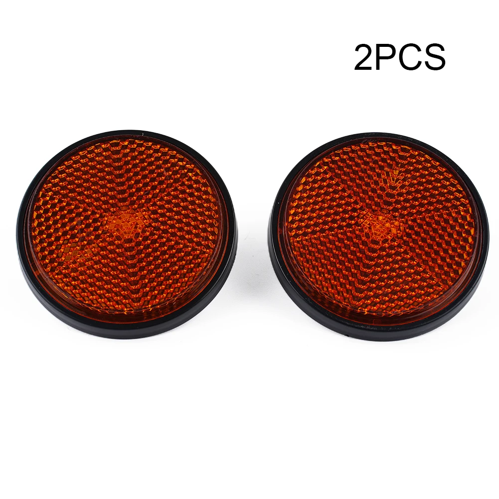 Vehicle Reflector Car Reflector Motorcycle Reflector 2pcs Circular Universal Trucks Motorcycle