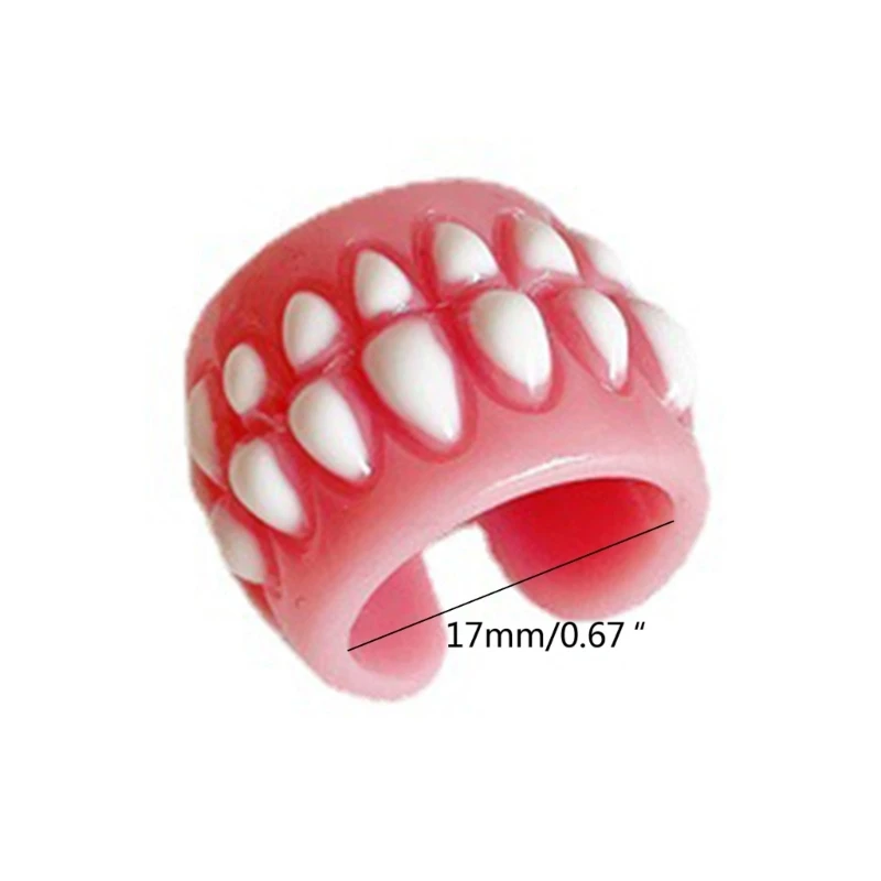 Funny Resin Teeth Gums Opening Rings for Women Sweet Harajuku Creative Punk Rock Tooth Ring Girl Fashion Party Jewelry Dropship 6