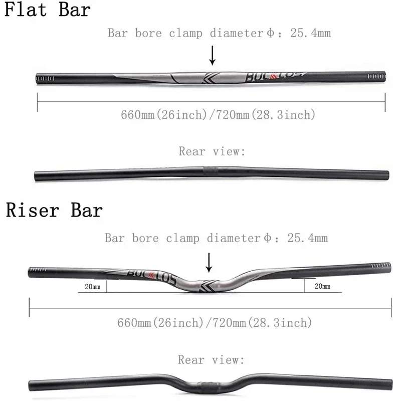 31.8mm MTB Handlebar 660mm 720mm 760mm Mountain Bike Handlebar 25.4mm Ultralight Aluminum Bicycle Accessories bicycle accessories bicycle handlebar