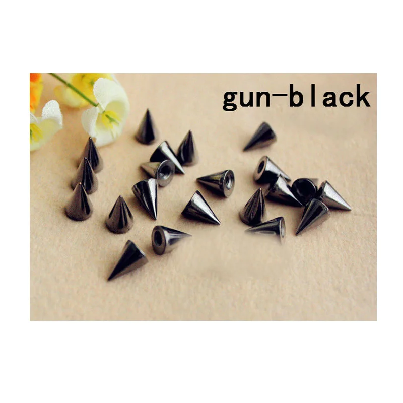 150 Stück Spikes Nieten Set - 7x10mm Silber Metall Studs Für Kleidung, Leder Und Schuhe