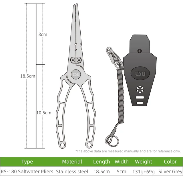 TSURINOYA Multifunction Fishing Pliers Saltwater Hook Remover