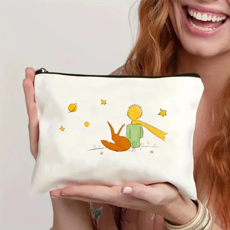 Harajuku Women's Fashion Makeup Bag Little Prince Earth Space Fashion Storage Bag Environmental Protection Large Capacity Wallet 3