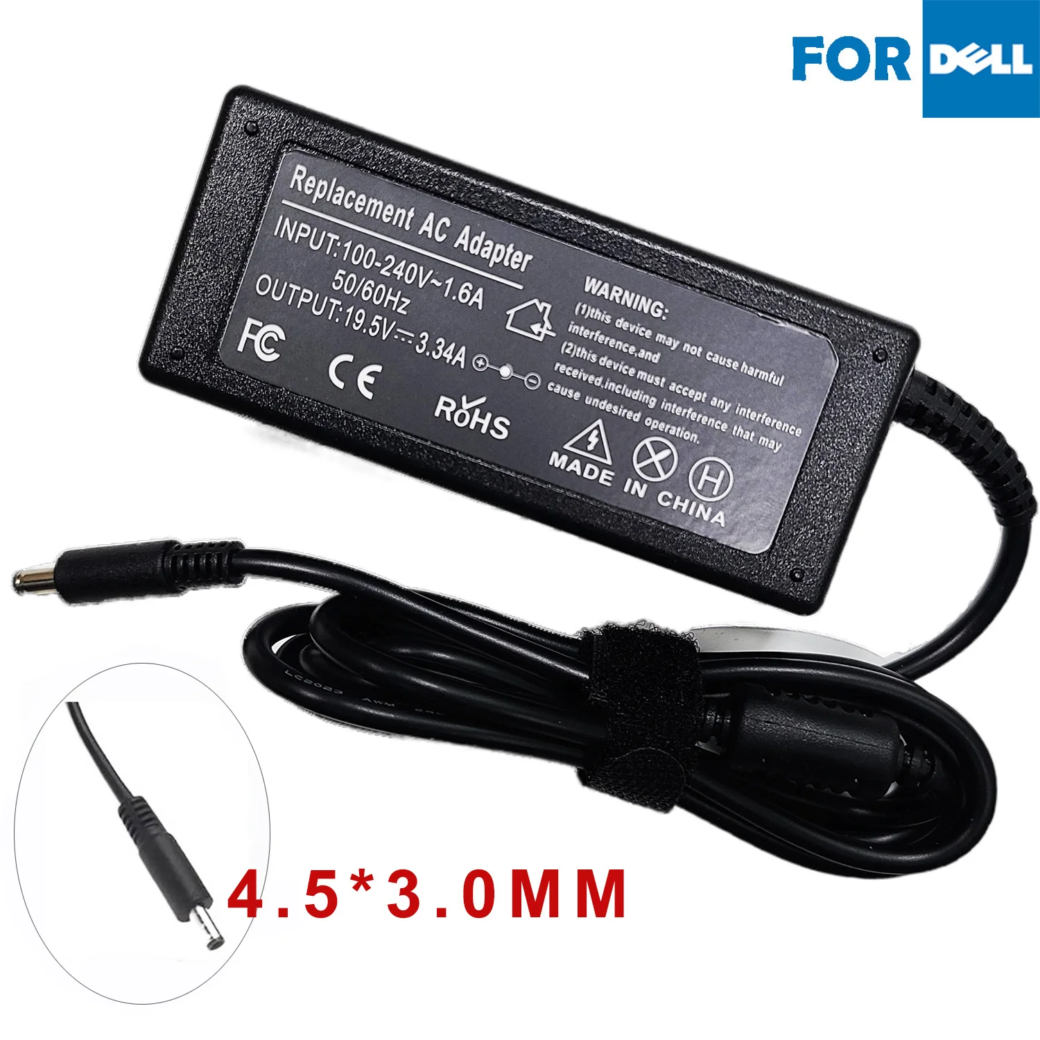 65W Power Adapter Charger for Dell OptiPlex 3020M 3040M 3050 3060 3070 5050 7040 9020M Micro Desktop PC Power Supply Cord