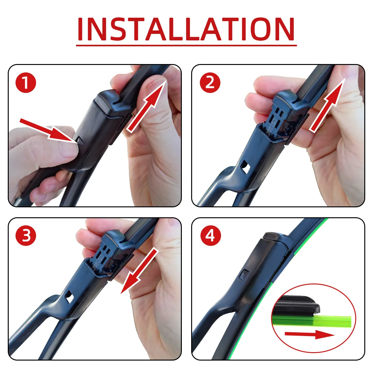 3PCS Car Wiper For Vauxhall/Opel Mokka 2012-2019 Front Rear Wiper Blades Brushes Auto Accessories 2014 2015 2016 2017 2018 2019 4