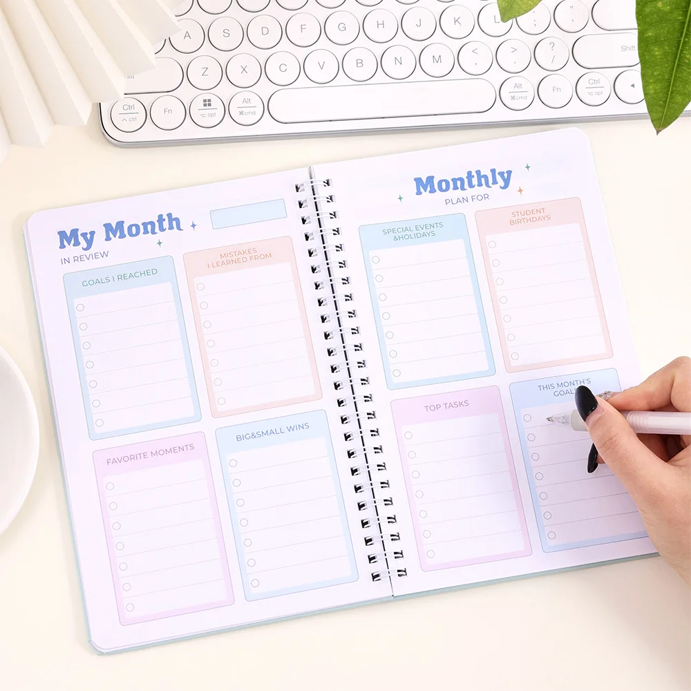 48 Sheets Undated Teacher's Planner With Topic Objective Homework Tasks Summarize Lesson Planner Book For Teachers 4