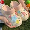 Summer Thick Bottom Sandals Women's Outdoor Beach Heightening Headed Clog Shoes PVC Material Comfortable Slip-On Casual Footwear