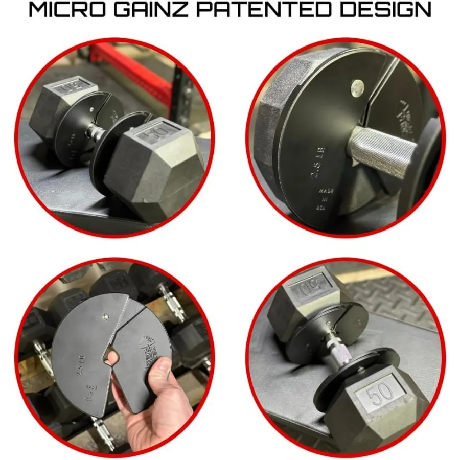 Dumbbell Fractional 2.5 lb Weight Plate, Ideal for Micro Loading,4 Piece Fractional Weight Plates, Designed for Dumbbell Trainin