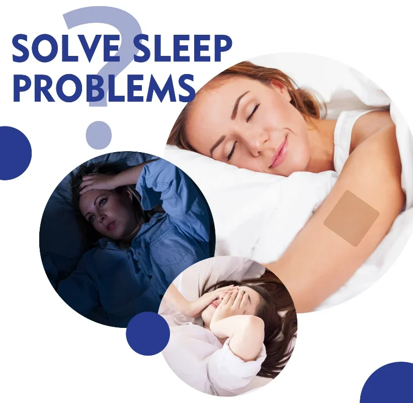 Insomnia Treatment Relieve Anxiety Decompression Headache Neurasthenia Soothing Plasters Body Relaxing Help Sleeping Patch 48pcs sleeping patch