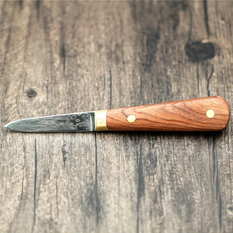 Description Picture 6 of item1Pcs Oyster Knife Stainless Steel Kitchen Knife Seafood Tool Raw shell Knife Shellfish Open Tool With Wood handle