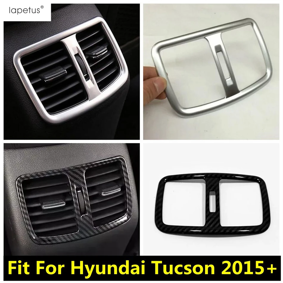 

Car Rear Seat Air Conditioning Outlet Vent Frame Cover Trim ABS Carbon Fiber Interior Accessories For Hyundai Tucson 2015 - 2020