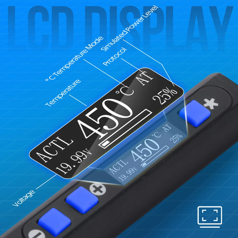 LED displej zobrazující data o pájení