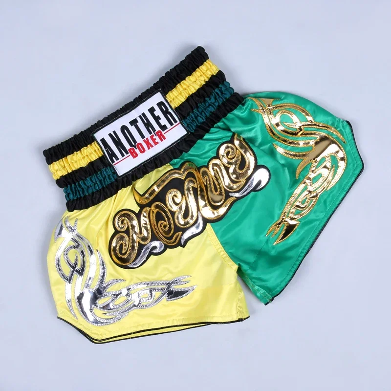 Men's Boxing Pants Printing MMA Shorts Fight Grappling Short Polyester Kick Gel Boxing Muay Thai Pants Thai Shorts