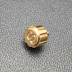 Stylish 7MM Watch Crown in Silver, Gold, and Rose Black - Premium Replacement Parts - NH35 (8 Glossy)