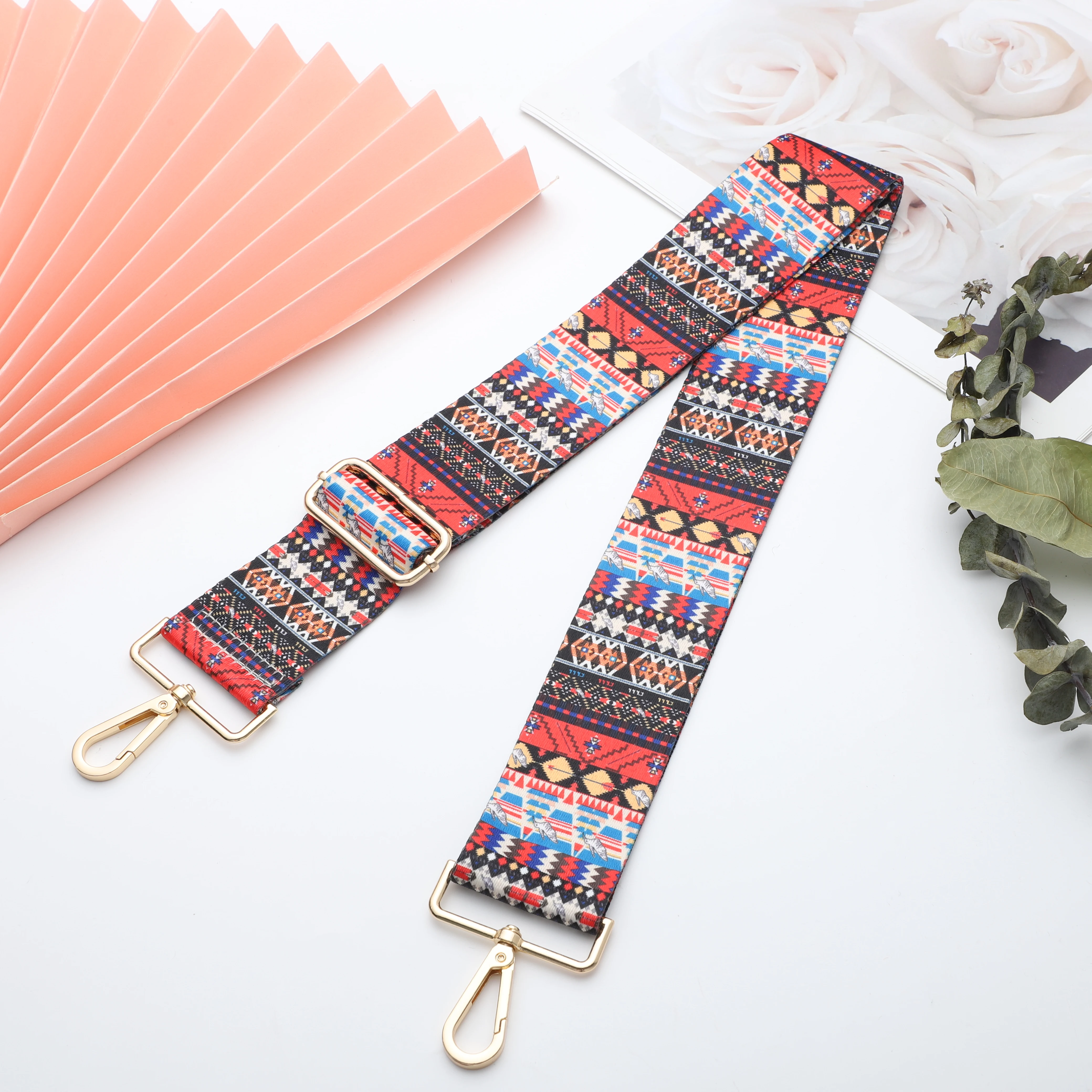 

Shoulder Handbag 5cm Widening Thickening New Ethnic Style Colourful Accessories Crossbody Adjustable Fashion DIY Bag Belt Strap