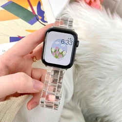 Candy Rainbow Fashion Loop Smart Watch Band Strap - 42mm 44mm 45mm 49mm (Transparent)