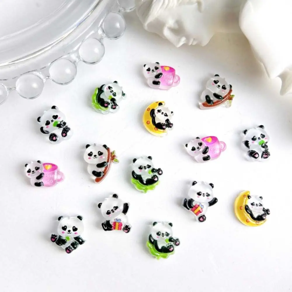 10 Pz/Set Accessori Per Manicure Decorazioni Per Unghie Panda Ciondoli Per Unghie Fai Da Te Cartoon Panda Panda Accessori Per Unghie Forniture Per Ung