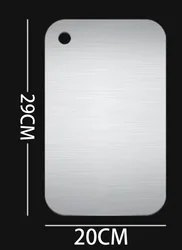 Premium Double-Sided Titanium Cutting Board - Thickened Stainless Steel, Food Grade, Portable for Kitchen, Fruit, and Meat Chopping (29CM x 20CM)
