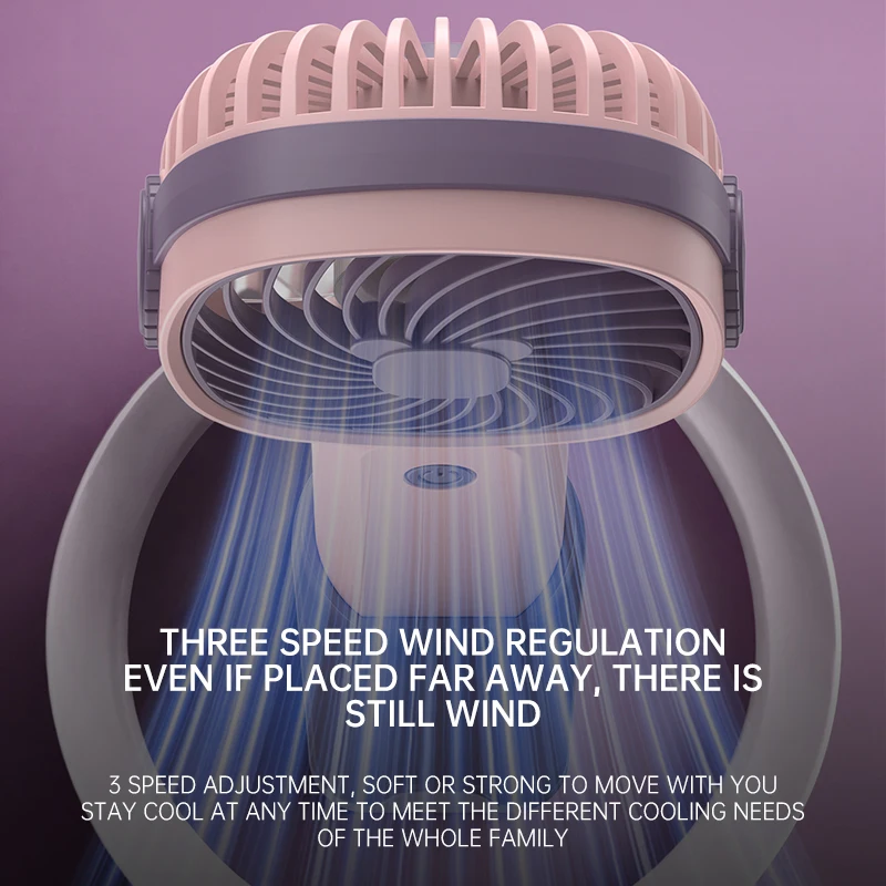 Compact Handheld Multi-Functional USB Desk Fan with Stand - Portable and Rechargeable for Home, Office, and Outdoor Use