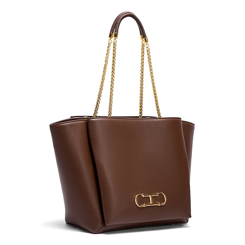 حقيبة يد نسائية عصرية جديدة ذات لون سادة ذات سعة ك...