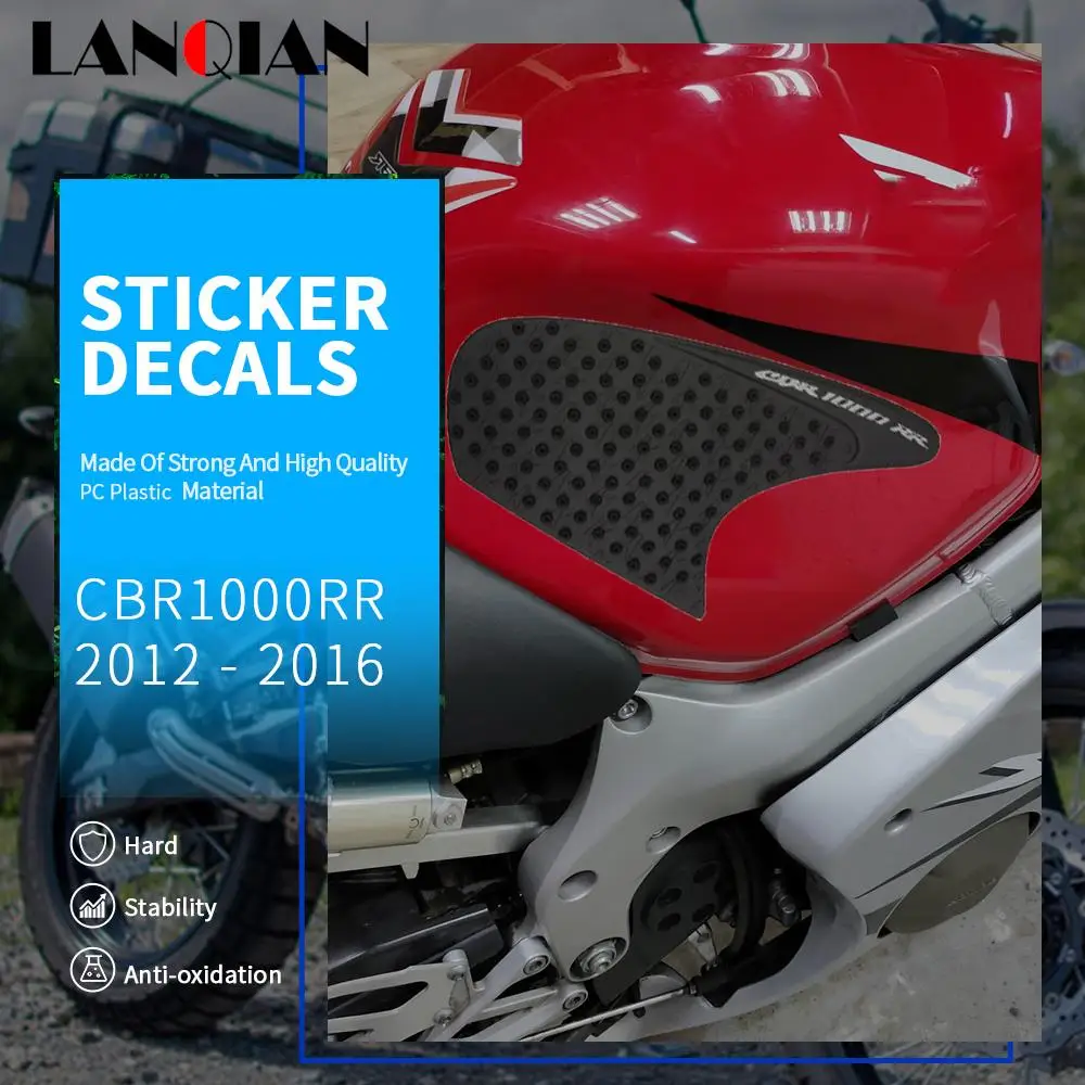 

Motorcycle Tank Grip Pads For HONDA CBR1000RR CBR1000RR 2012 2013 2014 2015 2016 Protector Sticker Tank Traction Pad Side 3M