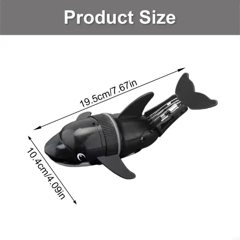 수생 돌고래 롤오버 장난감 자동 수영 모션 용 목욕 시간 재미 3+ 블랙 컬러