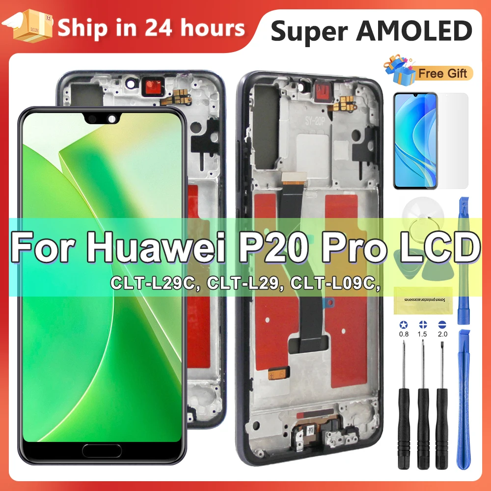 Display Oled Da 6.1 ''Per Huawei P20 Pro Lcd Touch Screen Digitizer Assembly Sostituzione Per Huawei P20 Pro Clt-L09 Clt-L29 Screen