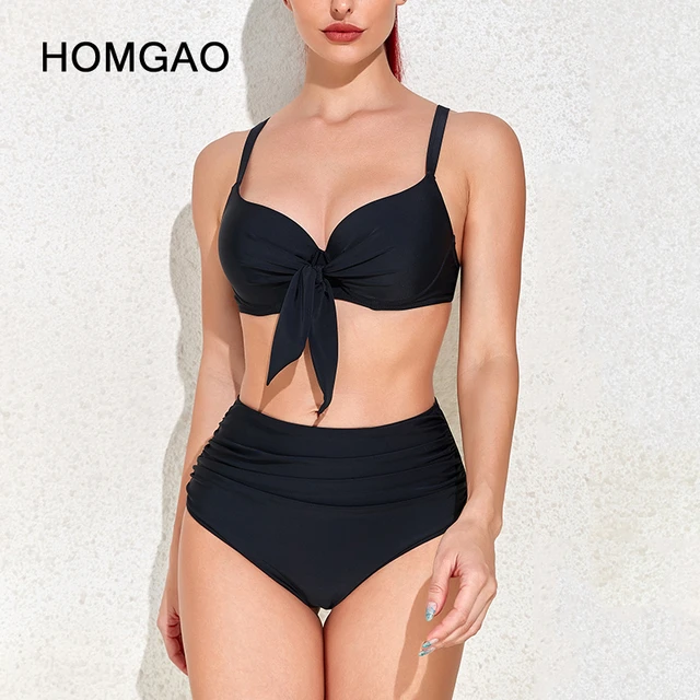 Homgao Sexy Push Up Women Two Piece Bikini High Waist Swimsuit