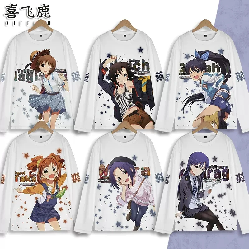 

Аниме IDOLM @ STER Hoshii Miki Amami Haruka футболка с длинным рукавом Футболка студенческий косплей костюм Мужчины Женщины Свободный пуловер Топы