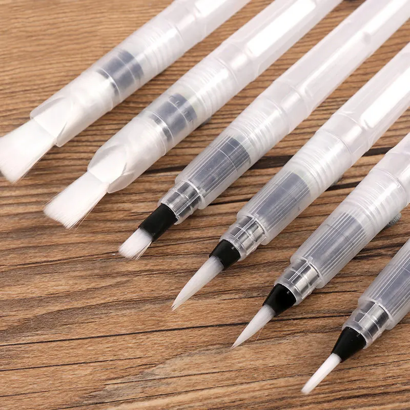 Watercolor fountain pen tip flat head water soluble color lead water storage brush filling nylon