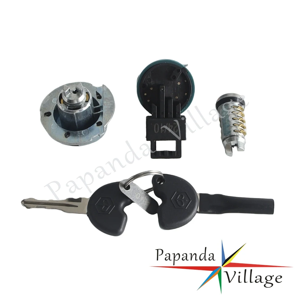 100% 새로운 완전한 점화 스위치 잠금 세트 안정적인 성능 VESPA ET2 ET4 50CC 용 높은 신뢰성 직접 교체