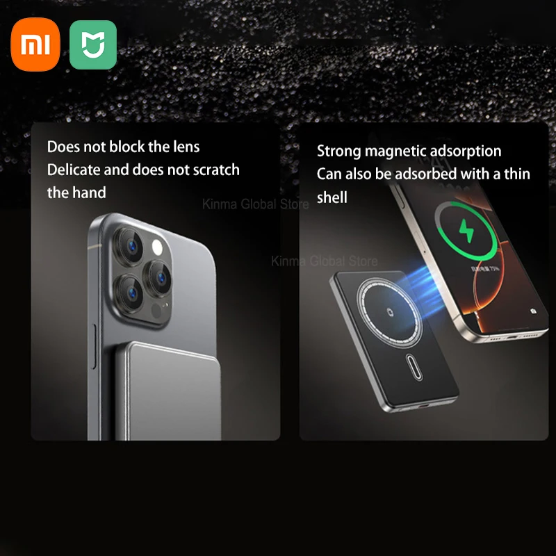 Xiaomi Mijia 50000mAh Portable magnétique sans fil PowerBank PD22.5W charge rapide batterie externe pour Magsafe pour iPhone Samsung – Image 4