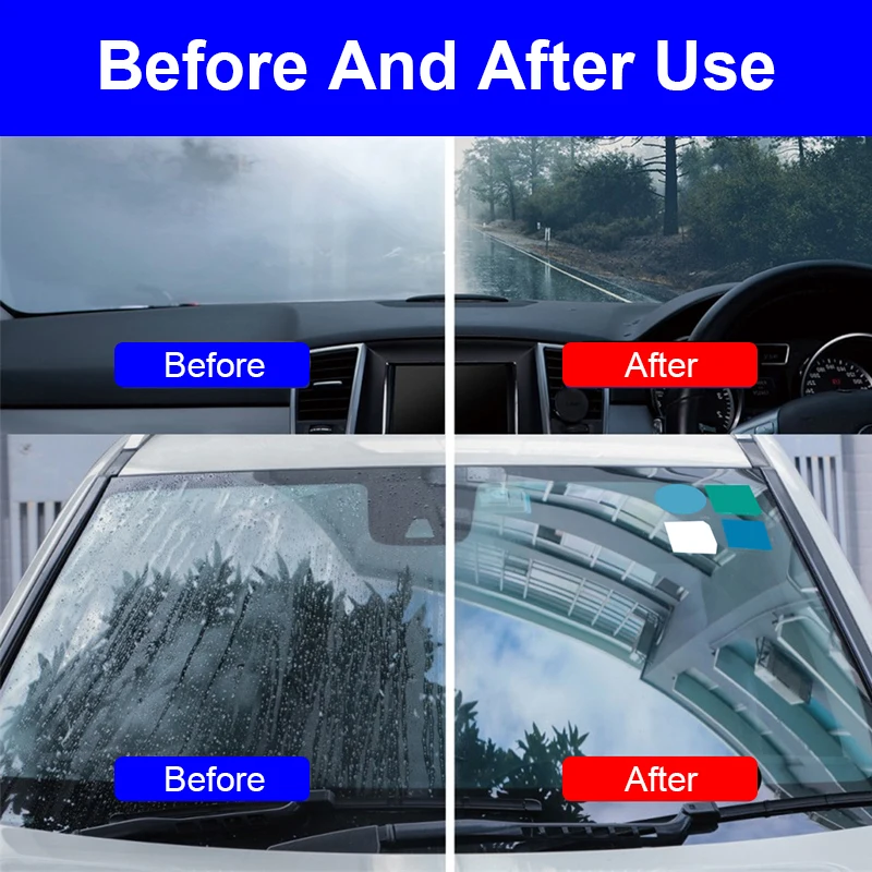 Car Glass Water Repellent Spray Anti Rain Coating Car Glass Oil Film  Removing Paste Rainproof Anti-fog Liquid For Car Windshield - AliExpress