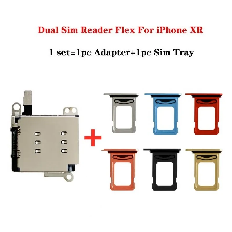 デュアルSIMカードリーダートレイ,iphone 11 xr用のフレックス