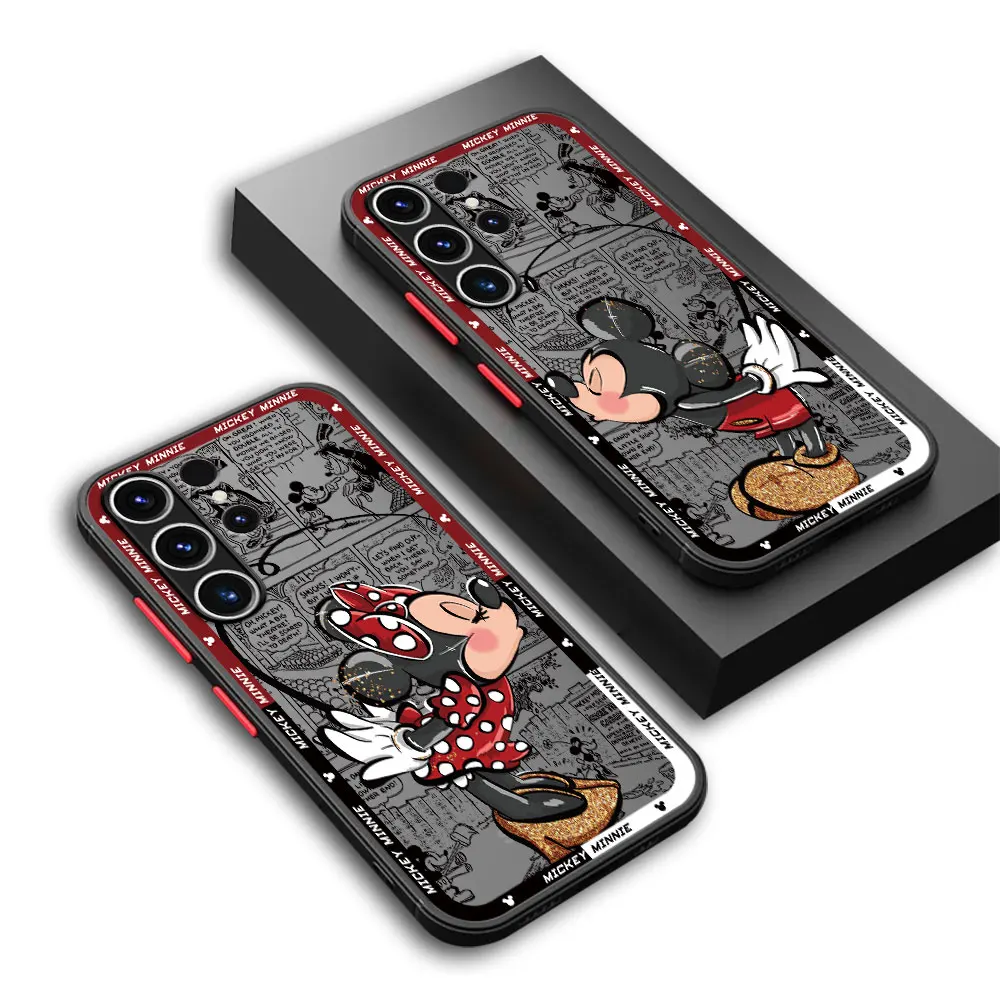 Custodia Per Telefono Disney Mickey Minnie Carina Per Samsung Galaxy Note 10 Plus S22 S9 Note 20 Ultra S24 Plus S21 S10 Plus S20 Fe Cover
