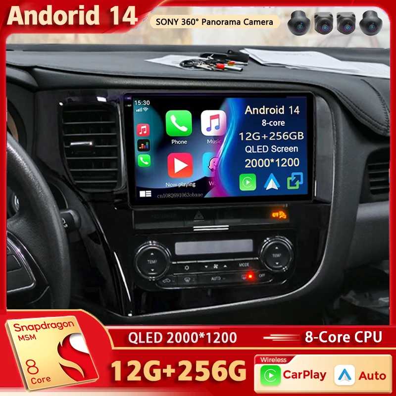 

Android 14 For Mitsubishi Outlander 3 GF0W GG0W 2012-2018 2K QLED Android Car Radio Multimedia Video Player BT Stereo CarPlay 4G