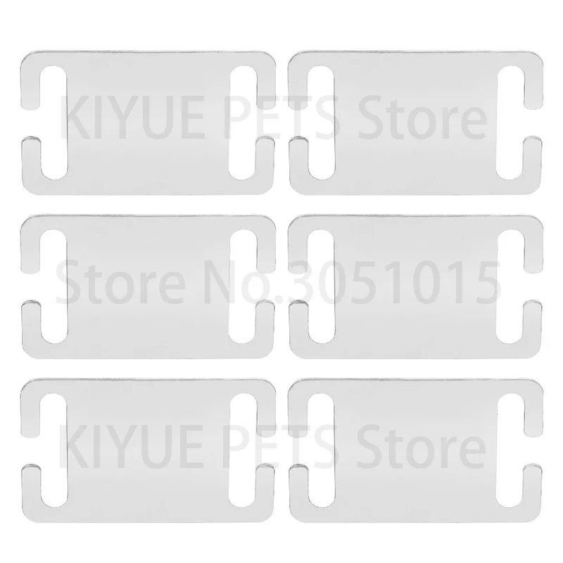 20Pcs Personalized Pet Dog ID Tag Square Plate Mirror Stainless Steel Ornament Customized Engraving Metal Anti-lost Nameplate Co