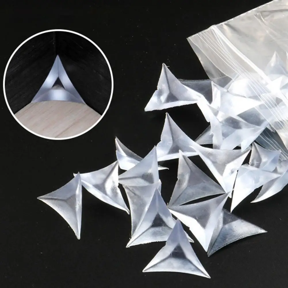 100pcs/200pcs 2cm Corner Dust Guards Triangle Stair Anti-collision PVC Inside Corner Dust Guards Anti-Dirty Dust-Proof Corner