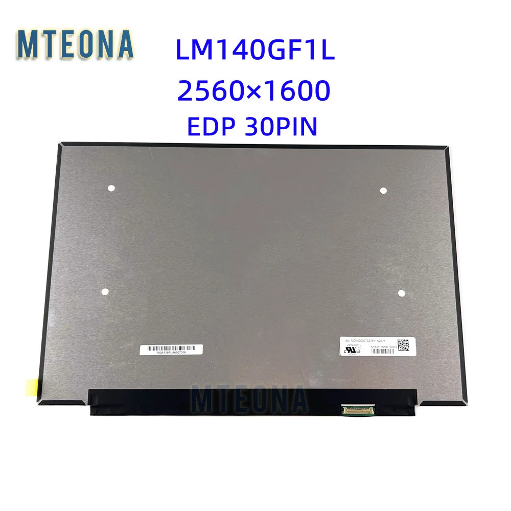 

ЖК-экран для ноутбука LM140GF1L 02, 14 дюймов, 30-контактный EDP матричный ЖК-экран 16:10, 2560 × 1600