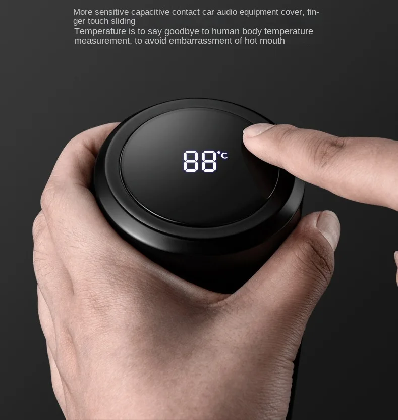 304 스테인레스 스틸 열 진공 플라스크, LED 온도 디스플레이, 대용량 절연 보온병, 차 물병, 600ml-1200ml