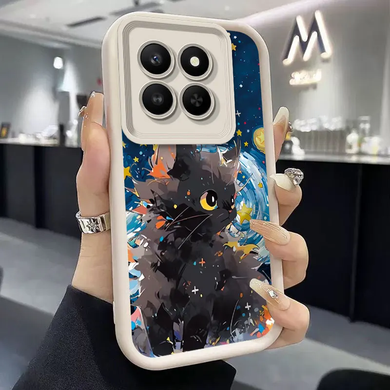 Cute Cartoon Cat Phone Case - Thick Candy Silicone Shockproof Cover