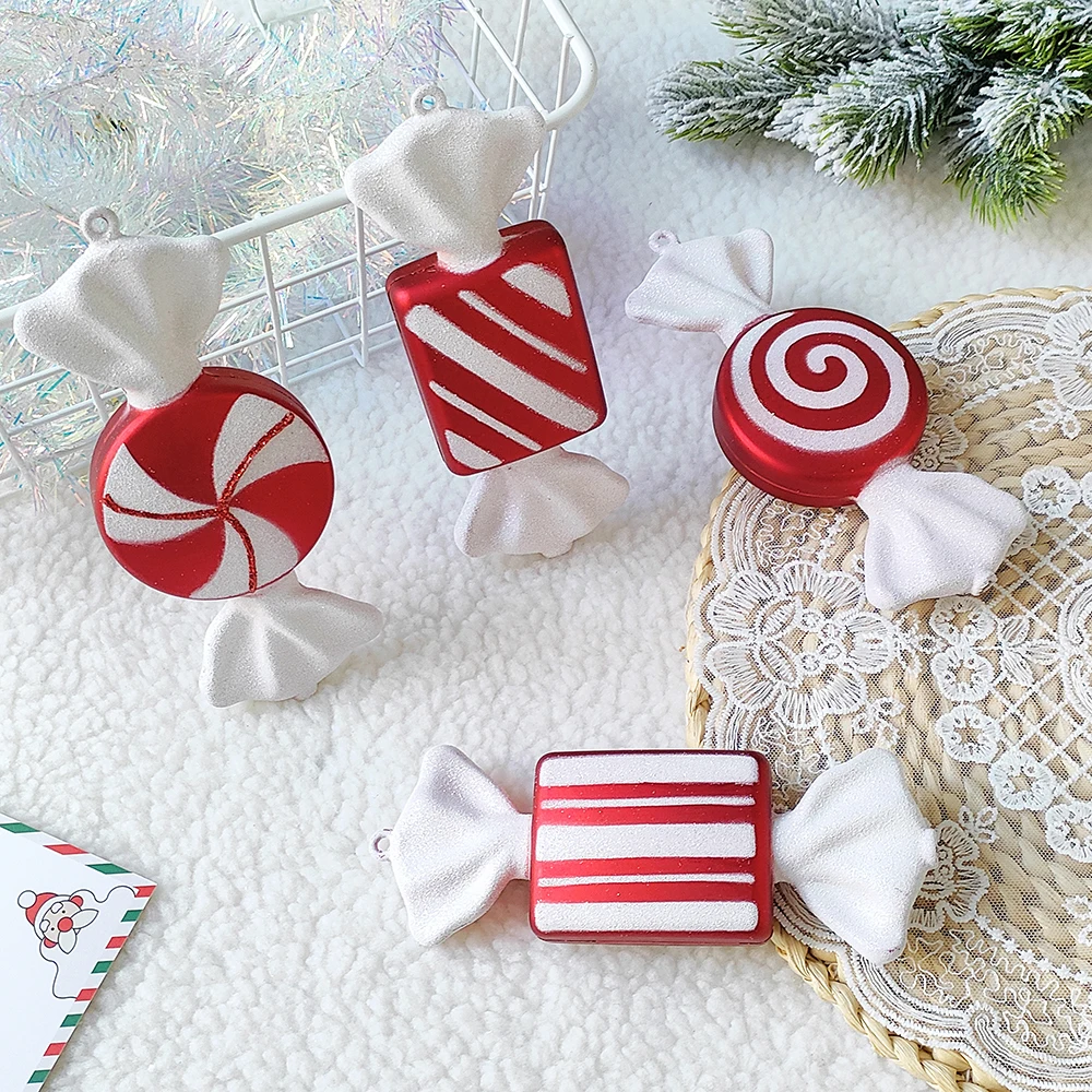 Set Di 7 Decorazioni Natalizie A Forma Di Bastoncino Di Zucchero - Misti Colori, 30 Cm, Per Albero E Casa