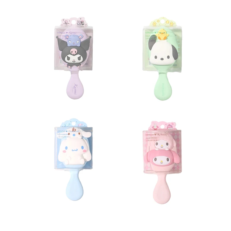 

Sanrio Cinnamoroll Kuromi мультяшный фотогребень MINISO моя мелодия портативный парикмахерский инструмент Kawaii Антистатическая расческа