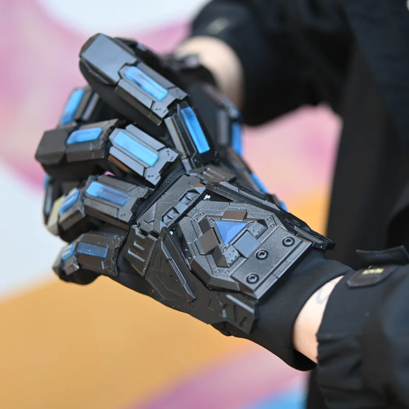 Multifunctional Luminous Tactical Hand Armor Punk Mechanical Gloves Unisex Sci-fi Mecha Cosplay Props Outdoor Motorcycle Gloves